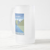 NEW ZEALAND KIWI SÜDINSEL MATTGLAS BIERGLAS (Vorderseite Links)