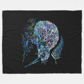 NEW ZEALAND KIWI UND FERN PAUA FLEECEDECKE (Vorderseite (Horizontal))