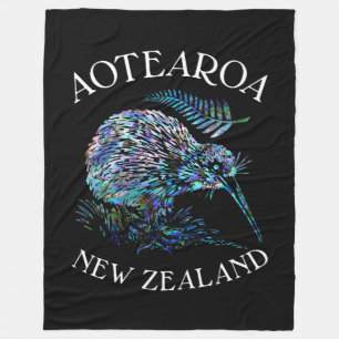 NEW ZEALAND KIWI UND FERN PAUA FLEECEDECKE