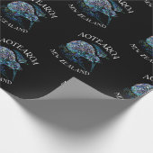 NEW ZEALAND KIWI UND FERN PAUA GESCHENKPAPIER (Ecke)
