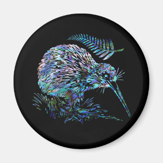 NEW ZEALAND KIWI UND FERN PAUA MAGNET