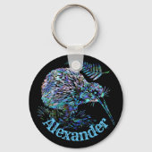 NEW ZEALAND KIWI UND FERN PAUA SCHLÜSSELANHÄNGER (Vorderseite)