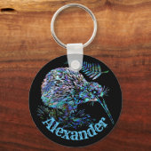 NEW ZEALAND KIWI UND FERN PAUA SCHLÜSSELANHÄNGER (Vorderseite)