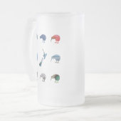 NEW ZEALAND KIWIS MATTGLAS BIERGLAS (Vorderseite Links)