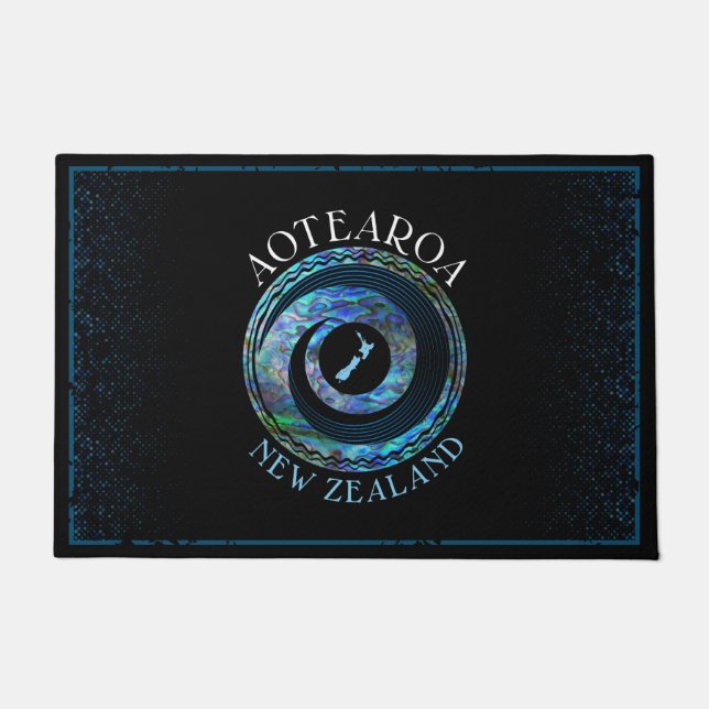 NEW ZEALAND KORU RINGS PAUA DOORMAT FUßMATTE (Vorderseite)