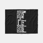 New Zealand Maori Flag Fleecedecke (Vorderseite (Horizontal))