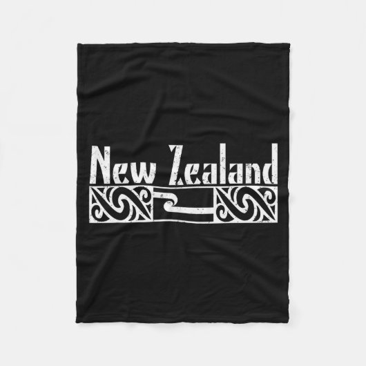 New Zealand Maori Flag Fleecedecke (Vorderseite)