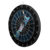 NEW ZEALAND MAP PAUA DARTBOARD DARTSCHEIBE (Vorderseite rechts)