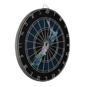 NEW ZEALAND MAP PAUA DARTBOARD DARTSCHEIBE (Vorderseite Links)