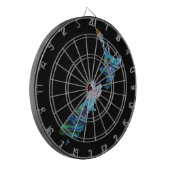 NEW ZEALAND MAP PAUA DARTBOARD DARTSCHEIBE (Vorderseite Links)