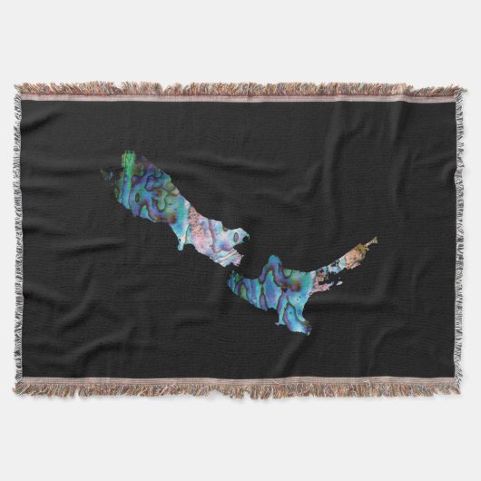 NEW ZEALAND MAP PAUA DECKE (Vorderseite)