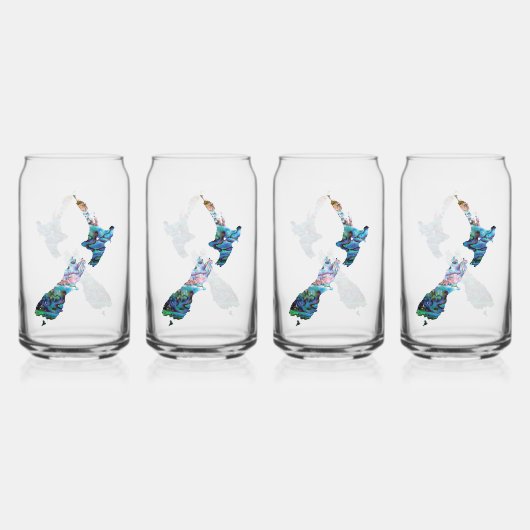 NEW ZEALAND MAP PAUA DOSENGLAS (Hinten)