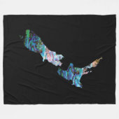 NEW ZEALAND MAP PAUA FLEECEDECKE (Vorderseite (Horizontal))