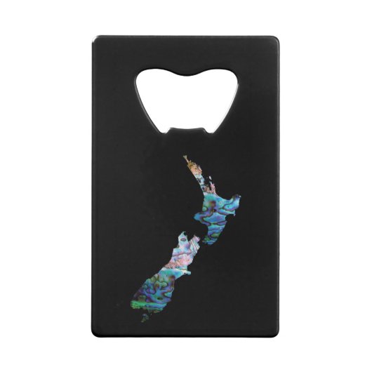 NEW ZEALAND MAP PAUA GELDBEUTEL FLASCHENÖFFNER (Rückseite)