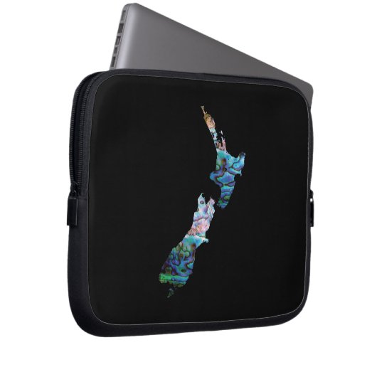 NEW ZEALAND MAP PAUA LAPTOPSCHUTZHÜLLE (Vorne Rechts)