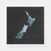NEW ZEALAND MAP PAUA NAPKIN SERVIETTE (Vorderseite)