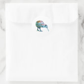 NEW ZEALAND MAP PAUA RUNDER AUFKLEBER (Tasche)