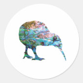 NEW ZEALAND MAP PAUA RUNDER AUFKLEBER (Vorderseite)