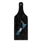 NEW ZEALAND MAP PAUA SCHNEIDEBRETT (Vorderseite)