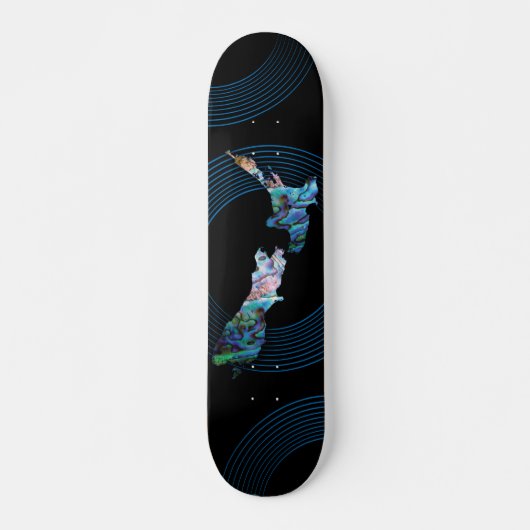 NEW ZEALAND MAP PAUA SKATEBOARD (Vorne)