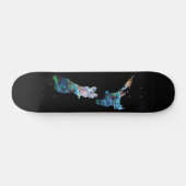 NEW ZEALAND MAP PAUA SKATEBOARD (Horizontal)
