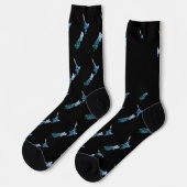 NEW ZEALAND MAP PAUA SOCKS SOCKEN (Linkes Detail)