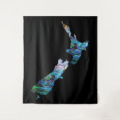 NEW ZEALAND MAP PAUA WANDTEPPICH (Vorderseite)