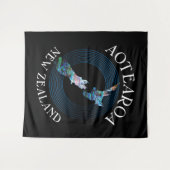 NEW ZEALAND MAP PAUA WANDTEPPICH (Vorderseite (Horizontal))