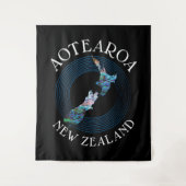 NEW ZEALAND MAP PAUA WANDTEPPICH (Vorderseite)