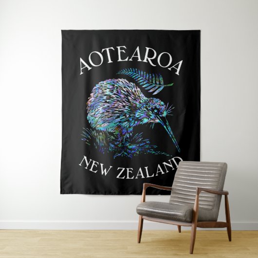 NEW ZEALAND MAP PAUA WANDTEPPICH (Beispiel)