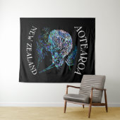 NEW ZEALAND MAP PAUA WANDTEPPICH (Beispiel (Horizontal))