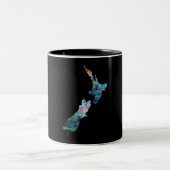 NEW ZEALAND MAP PAUA ZWEIFARBIGE TASSE (Mittel)