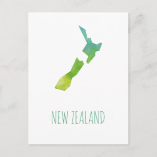 New Zealand Map Postkarte