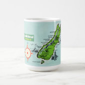 New Zealand Map Tasse (Mittel)