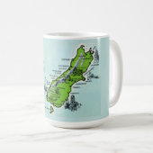 New Zealand Map Tasse (VorderseiteRechts)