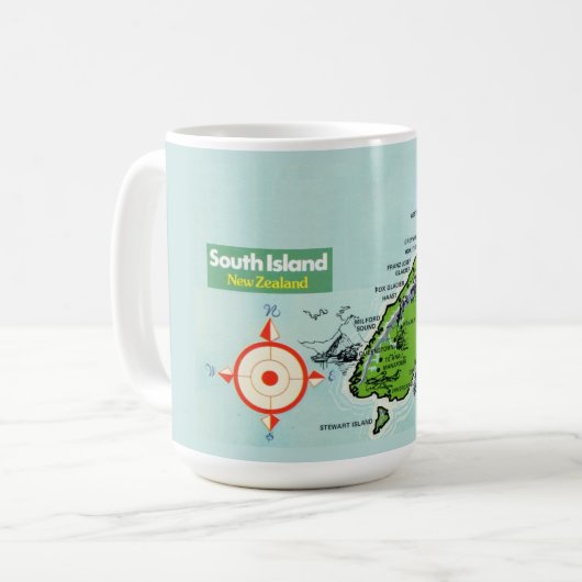 New Zealand Map Tasse (Vorderseite Links)