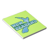 NEW ZEALAND mit Karte Notizblock (angewinkelt)