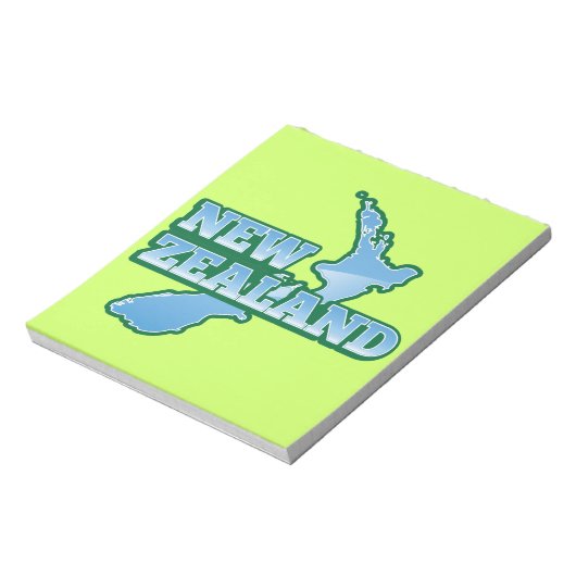 NEW ZEALAND mit Karte Notizblock (Rotiert)