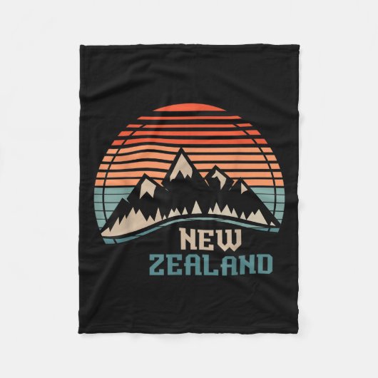 New Zealand Mountain Hiking Gift New Zealand Fleecedecke (Vorderseite)