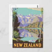 New Zealand Mountian Postkarte (Vorne/Hinten)
