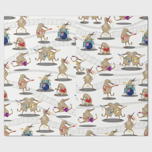 New Zealand Music Pattern Geschenkpapier (Saum)
