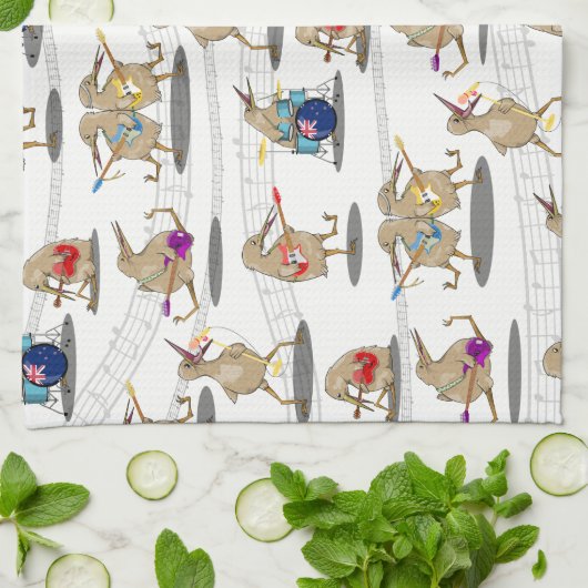 New Zealand Music Pattern Geschirrtuch (Gefaltet)