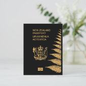 New Zealand passport Postkarte (Stehend Vorderseite)