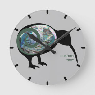 NEW ZEALAND PAUA KIWI BIRD GREEN FERN KORU CUSTOM RUNDE WANDUHR