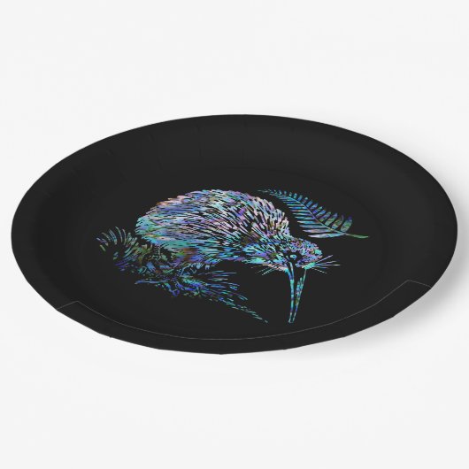 NEW ZEALAND PAUA KIWI PAPPTELLER (Schrägansicht)