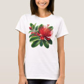 New Zealand Pohutukawa Tree Flower T-Shirt (Vorderseite)