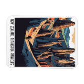New Zealand Putangirua PinnaclesTravel Magnet (Horizontal)