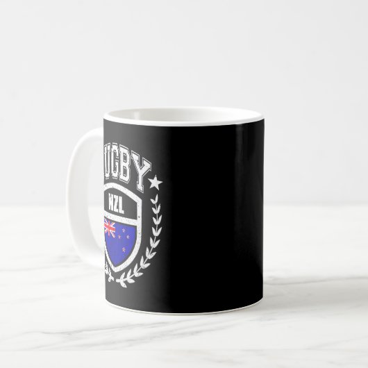 New Zealand Rugby Equipment New Zealand Flag Vinta Kaffeetasse (Vorderseite Links)