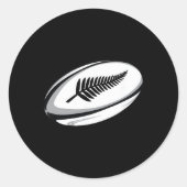 New Zealand Rugby Jersey Runder Aufkleber (Vorderseite)