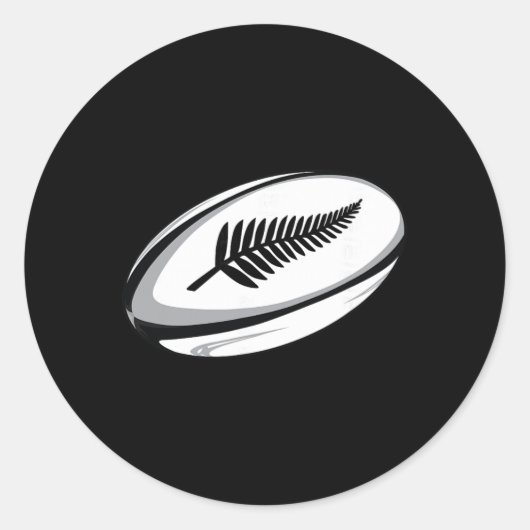New Zealand Rugby Jersey Runder Aufkleber (Vorderseite)